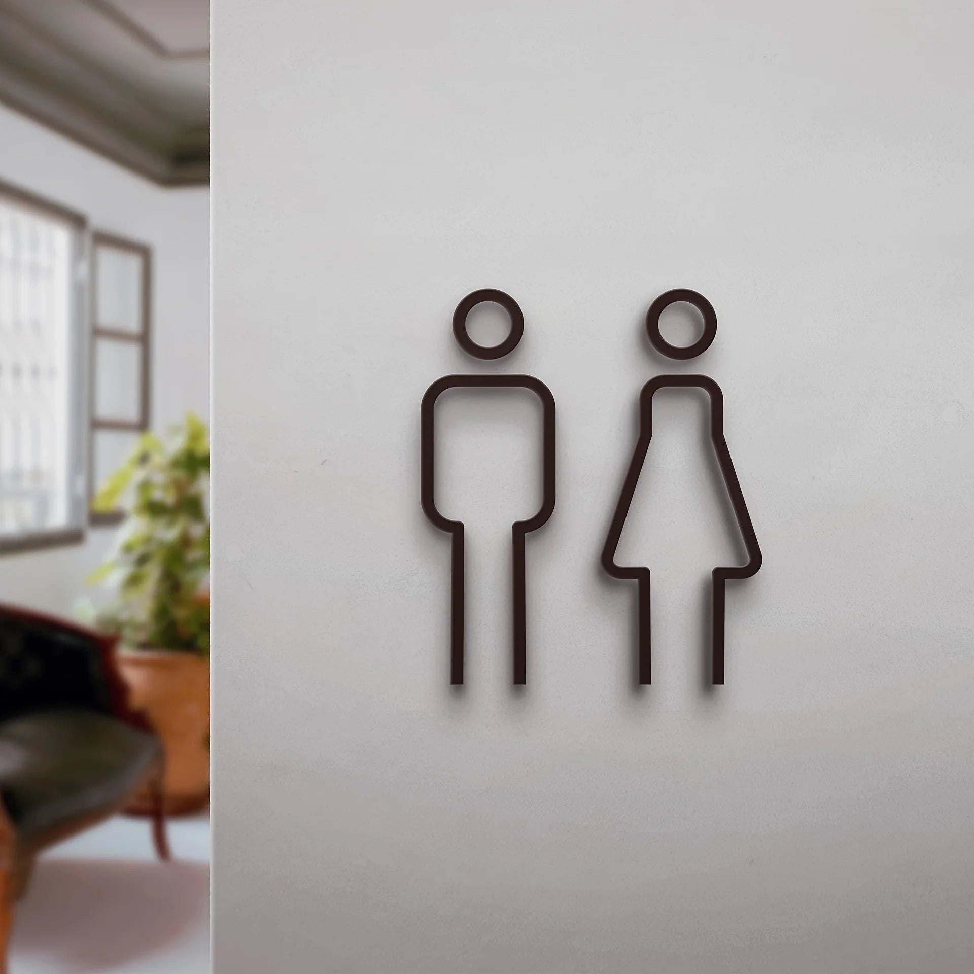 3D-Acryl-Toilettenschild