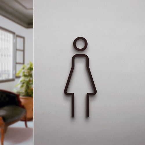 3D-Acryl-Toilettenschild