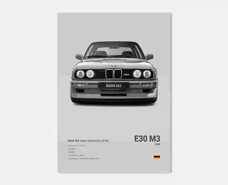 BMW Poster ohne Rahmen
