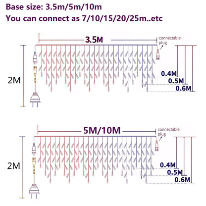 Eiszapfen-Lichterkette
