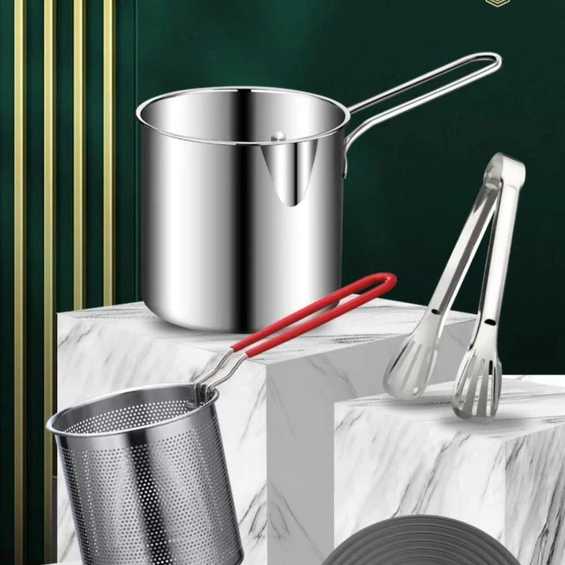 Kleine Edelstahl Fritteuse