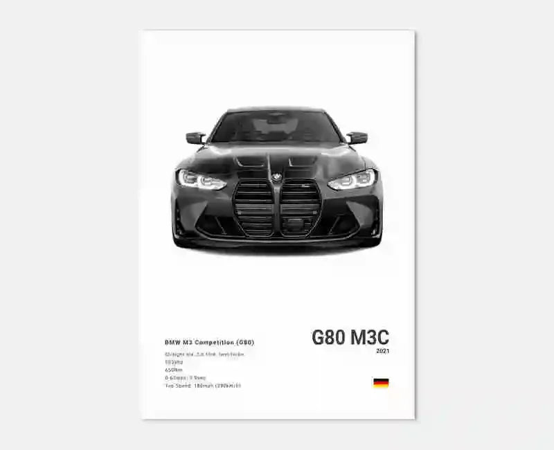 BMW Poster ohne Rahmen