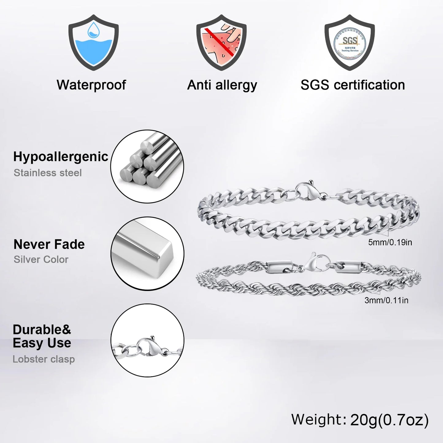 Männer Edelstahl Armband