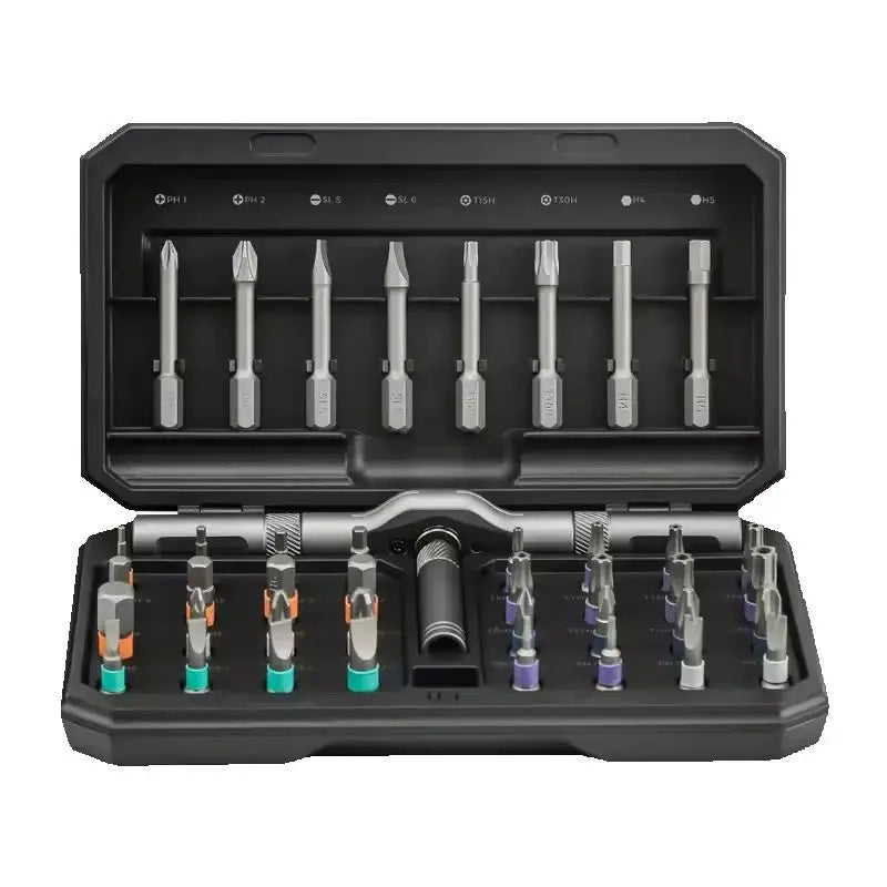 Präzisions-Ratschen Set, 42-teilig Magnetischer Bit-Halter