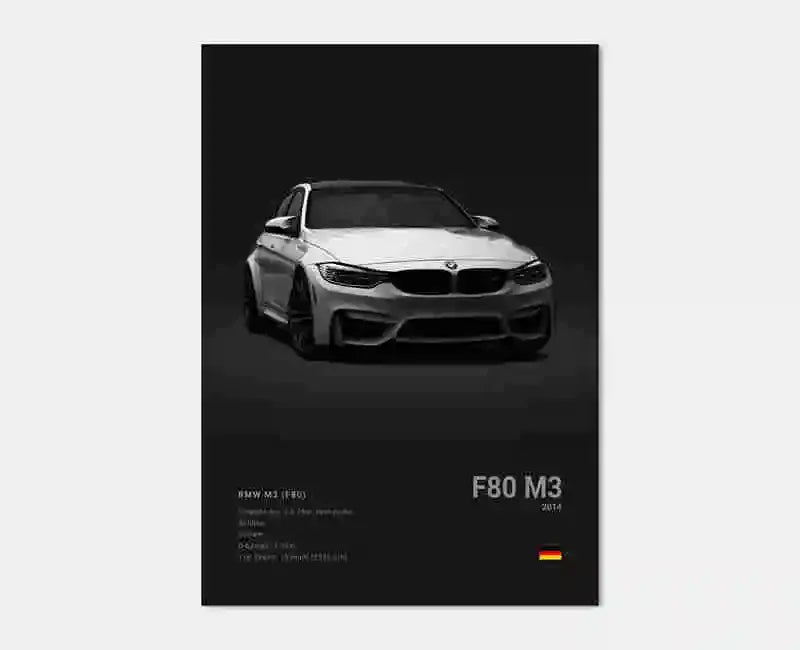 BMW Poster ohne Rahmen